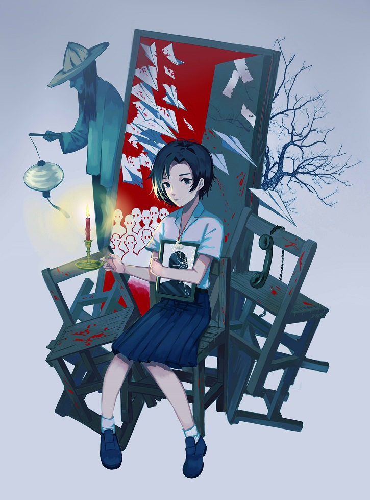 fang ray shin and lantern ghost (detention) drawn by deer_(deer423-81)