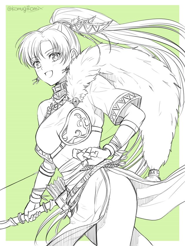 lyn (fire emblem and 2 more) drawn by hanasaki_komugi