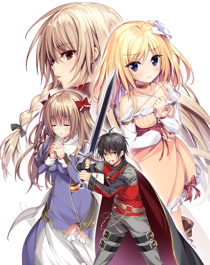 luna garibaldi, lan lagrange, and julio rossi (maken no gunshi to arks legion) drawn by oryo_(oryo04)