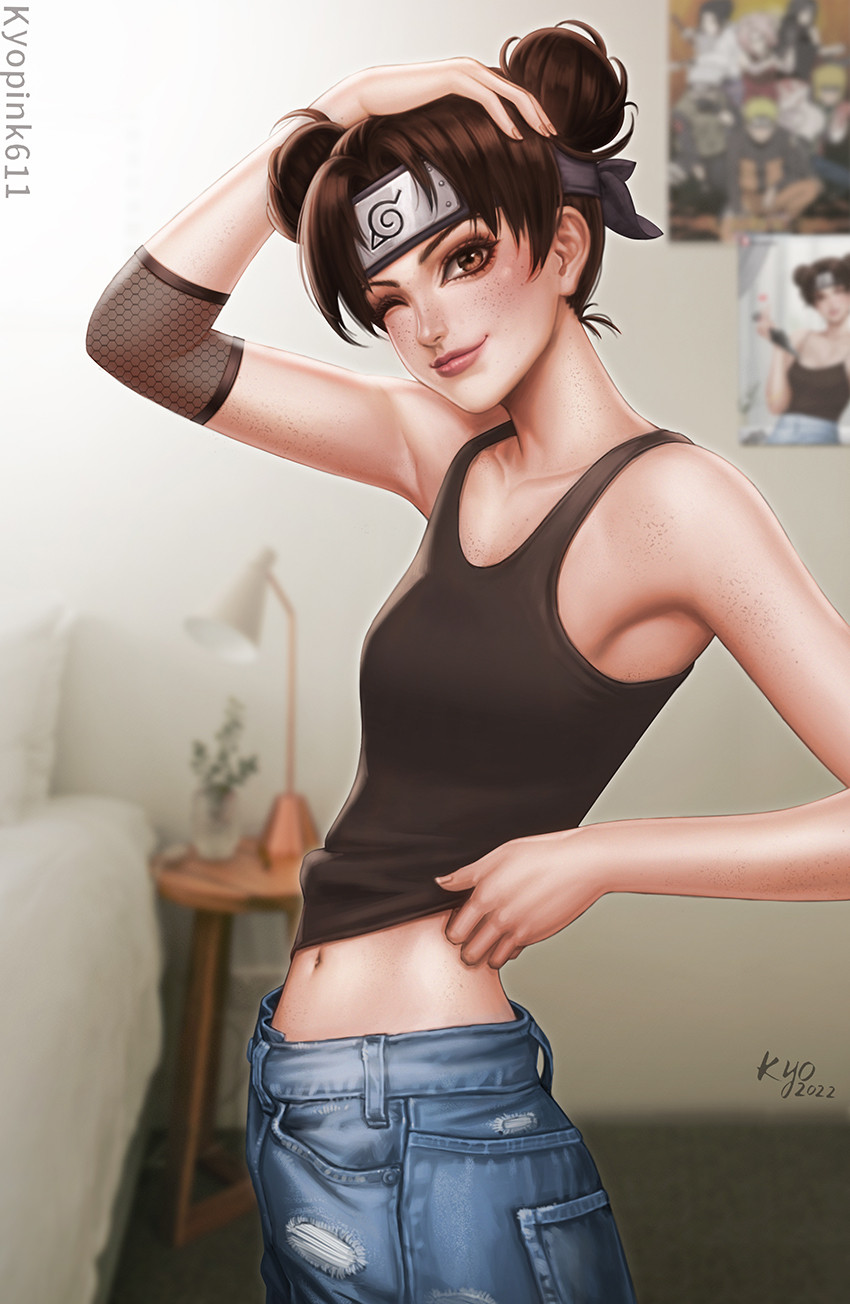 tenten (naruto and 1 more) drawn by kyopink
