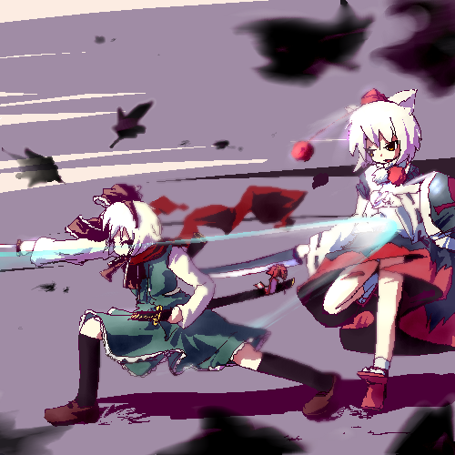 konpaku youmu and inubashiri momiji (touhou) drawn by tsubasa_(abchipika)