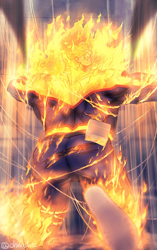 endeavor (boku no hero academia) drawn by ono_(ohno_ha)