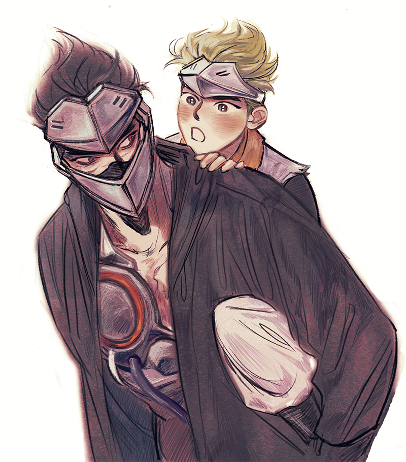 genji, blackwatch genji, and young genji (overwatch and 1 more) drawn by bbbbucks
