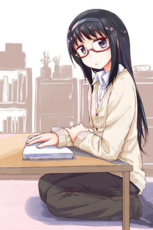 akemi homura (mahou shoujo madoka magica) drawn by ryuunosuke_(luckyneco)