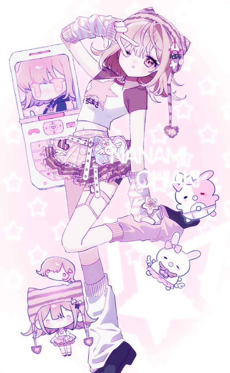 nanami chiaki, monomi, and usami (danganronpa and 2 more) drawn by gyeongchae