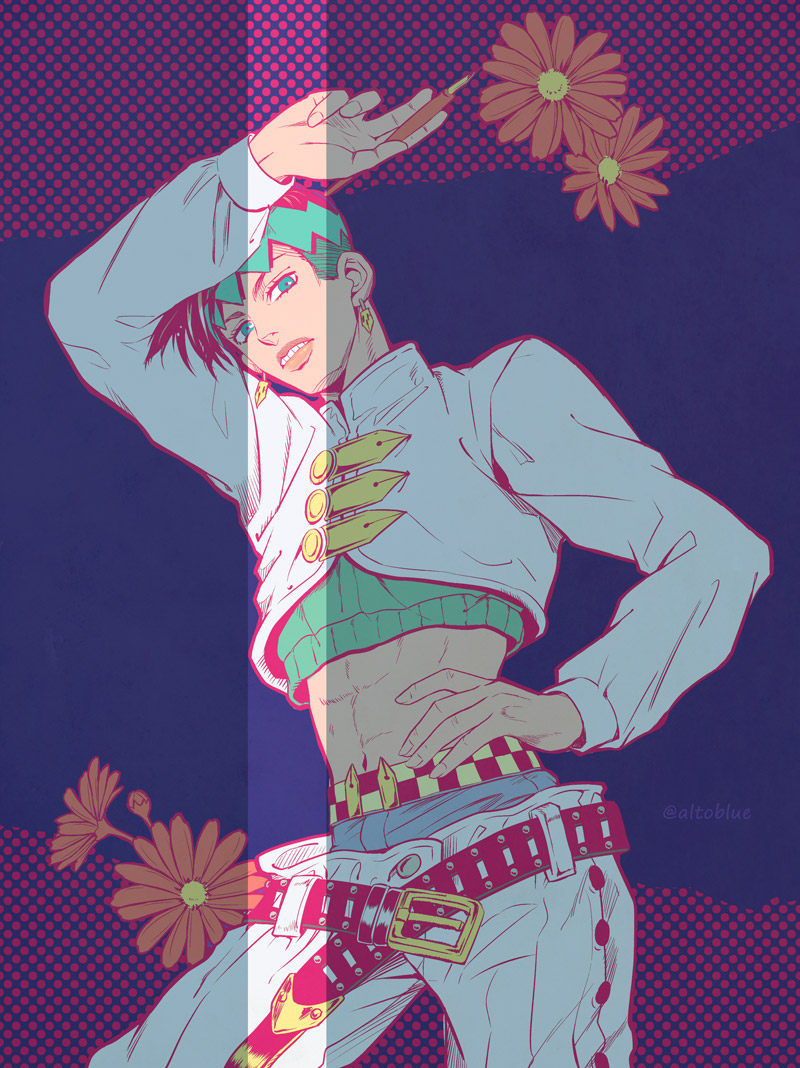 kishibe rohan (jojo no kimyou na bouken and 1 more) drawn by hisohiso_(altoblue)