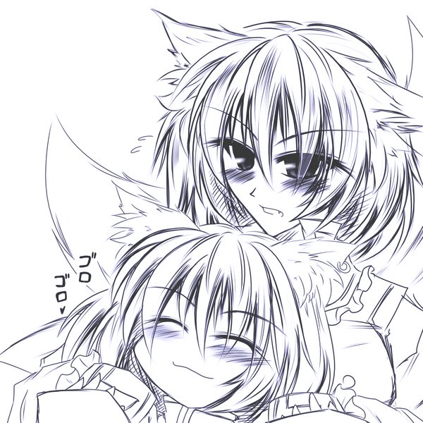 yakumo ran and chen (touhou) drawn by aiba_kinoko_(aozora)