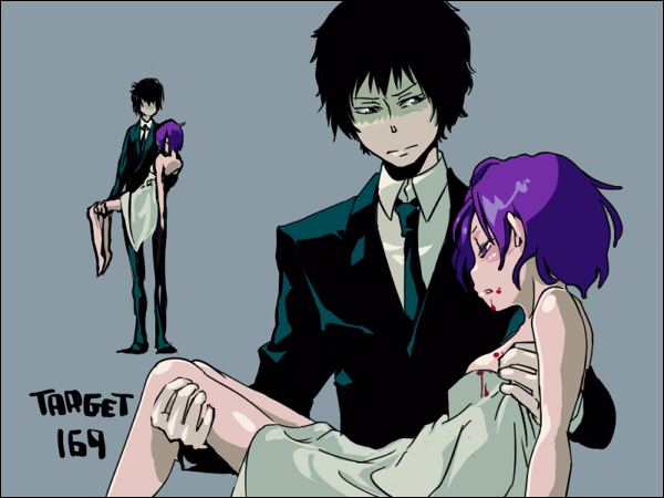 chrome dokuro and hibari kyouya (katekyo hitman reborn!) drawn by sorabo