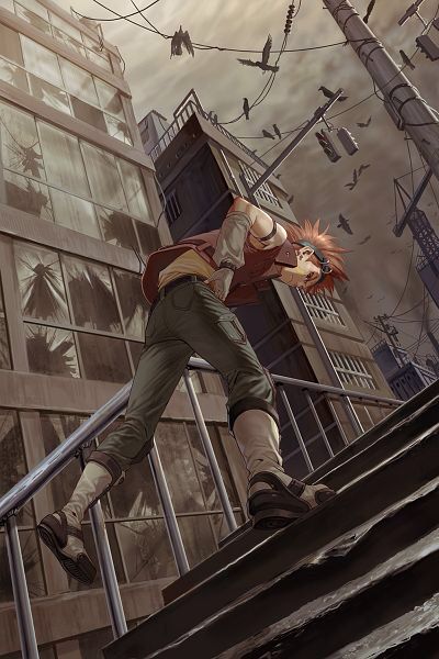 crow hogan (yu-gi-oh! and 1 more) drawn by yna