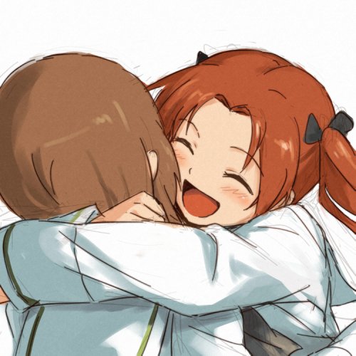 nishizumi miho and kadotani anzu (girls und panzer) drawn by shibasaki_shouji