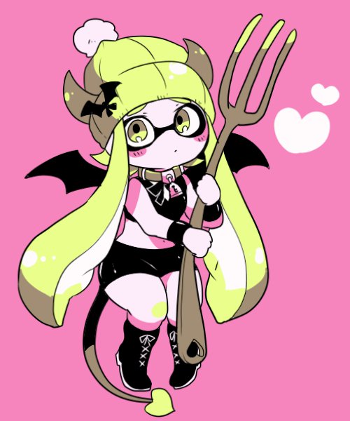 inkling player character and inkling girl (splatoon and 1 more) drawn by nana_(raiupika)