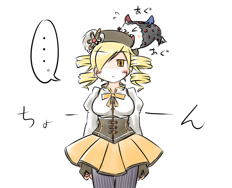 tomoe mami and charlotte (mahou shoujo madoka magica) drawn by aotori