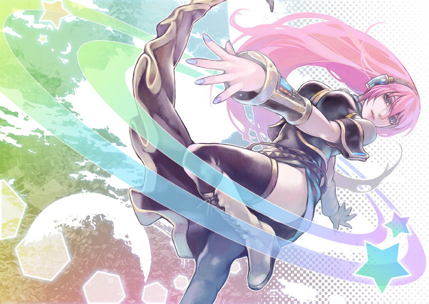 megurine luka (vocaloid and 1 more) drawn by aoin