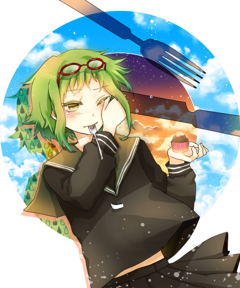 gumi (vocaloid and 1 more) drawn by miyake_achi