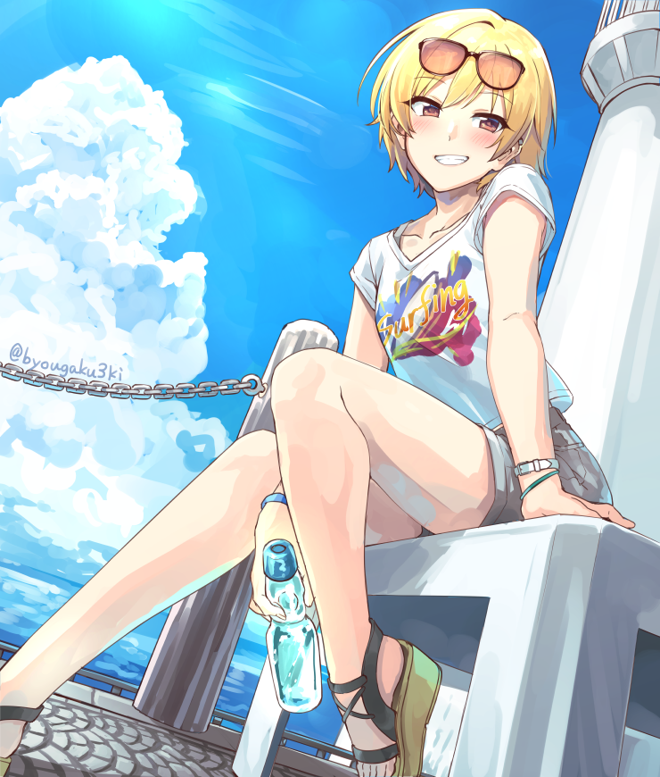 saijo juri (idolmaster and 1 more) drawn by byougaku