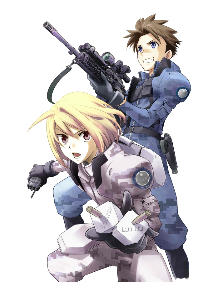 qwenthur barbotage and havia winchell (heavy object) drawn by saitou_sakae