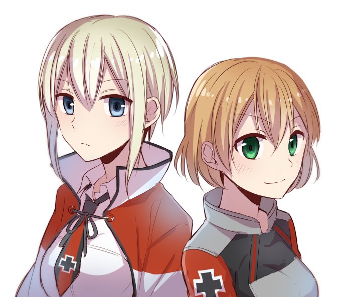 prinz eugen and graf zeppelin (kantai collection) drawn by shika_(hachilemon)