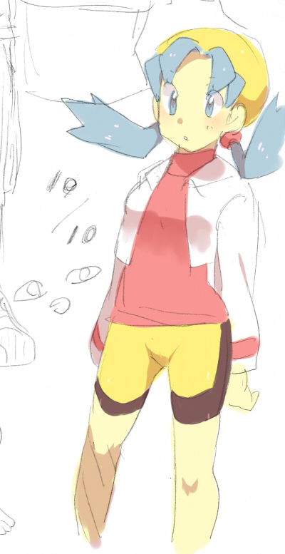 kris (pokemon and 1 more) drawn by pumpkinpan