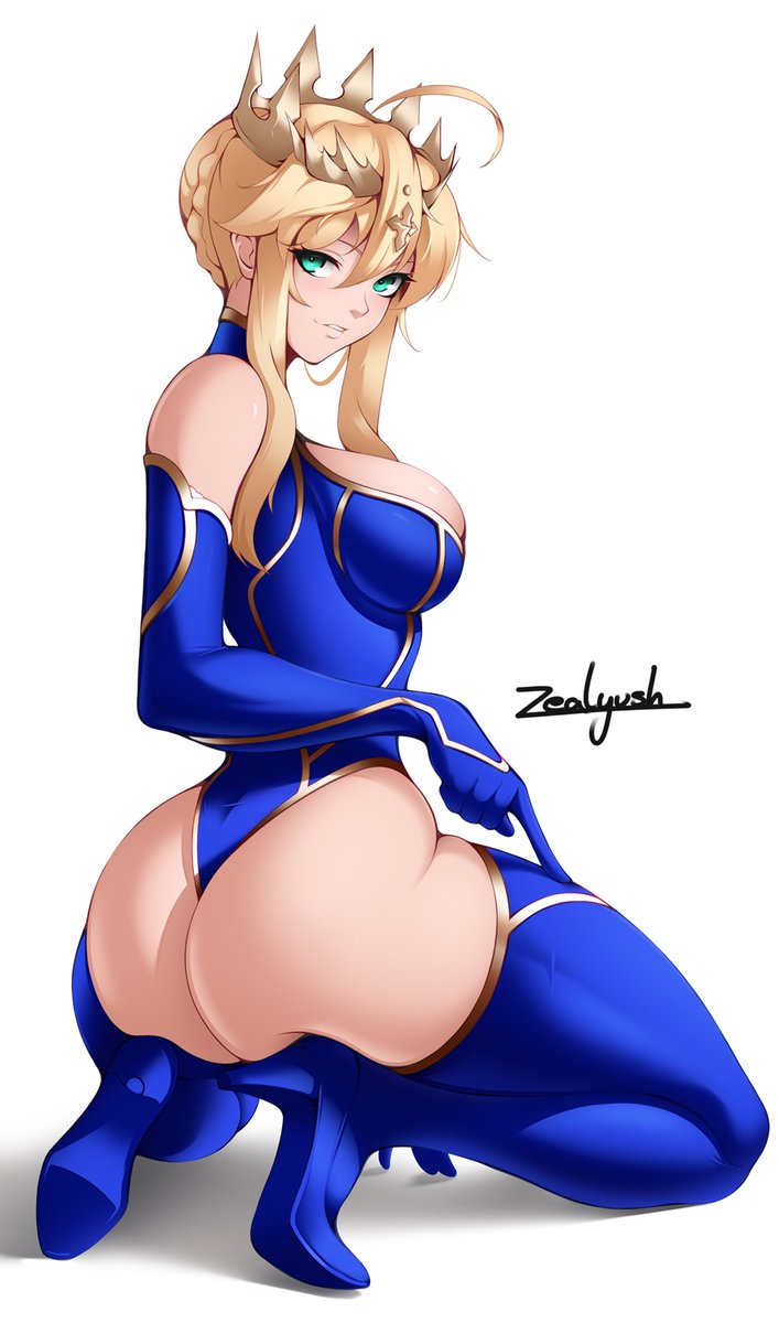 artoria pendragon (fate and 1 more) drawn by zealyush