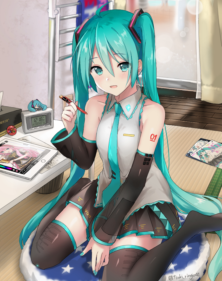 hatsune miku and megurine luka (vocaloid and 1 more) drawn by tsukiringo