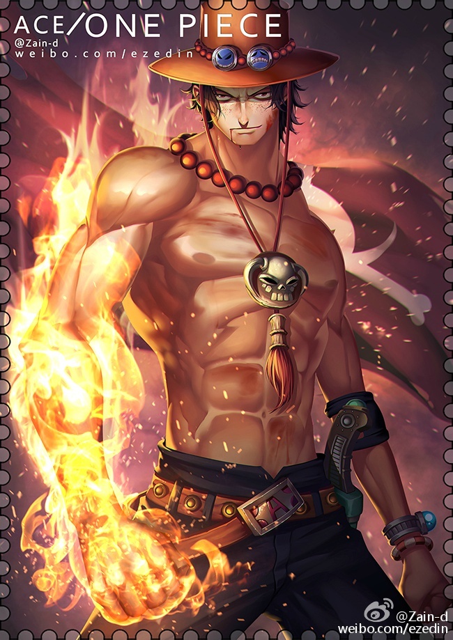 portgas d. ace (one piece) drawn by zhang_ding
