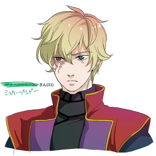 graham aker and mister bushido (gundam and 1 more) drawn by saitou_ataru