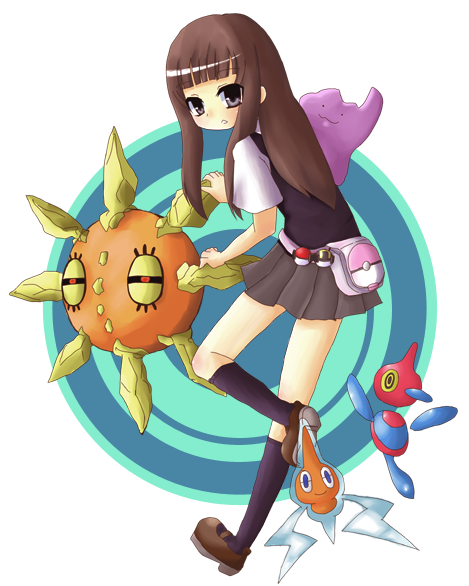 rotom, ditto, porygon-z, and solrock (pokemon and 3 more) drawn by ngayope