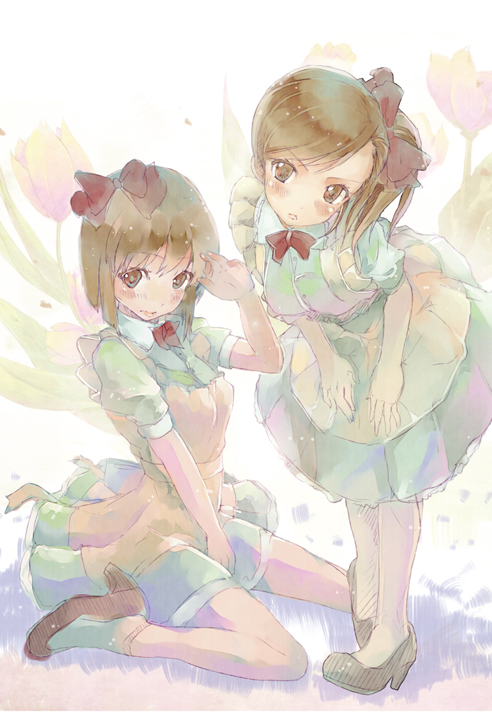 hagiwara yukiho and futami mami (idolmaster) drawn by yae_(mono110)