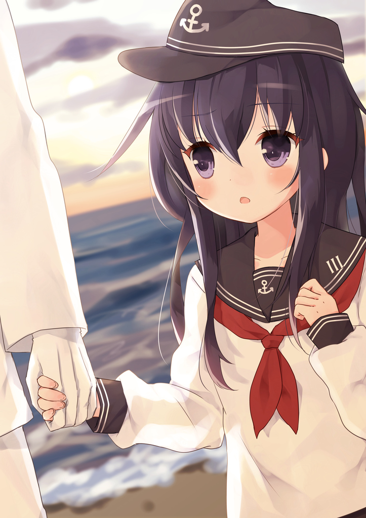 admiral and akatsuki (kantai collection) drawn by purin_jiisan
