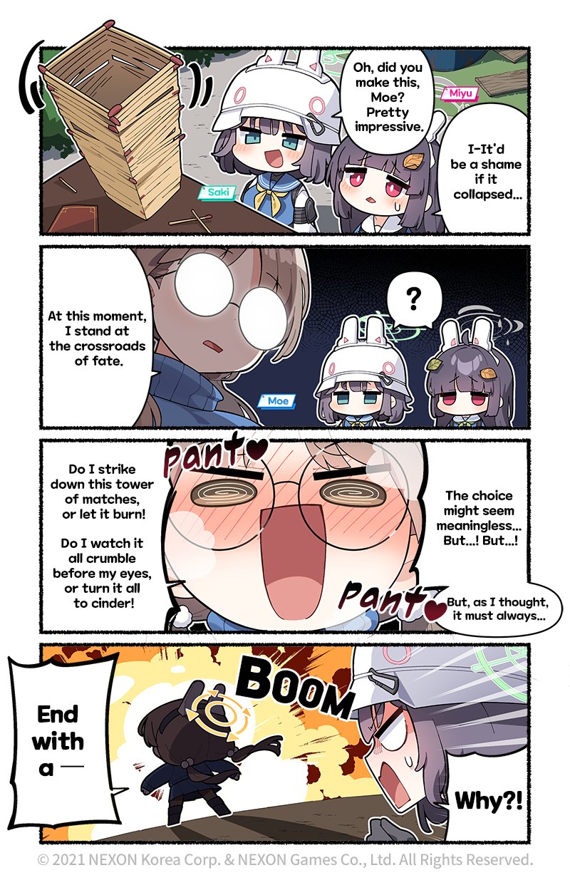 miyu, saki, and moe (blue archive) drawn by donmin_h