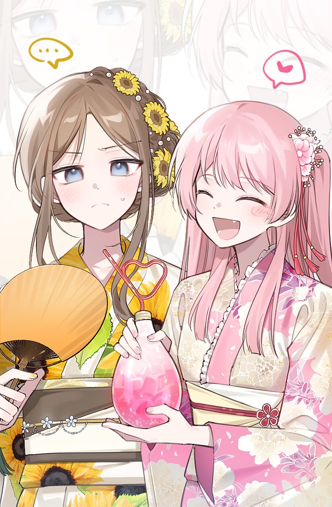 chihaya anon and nagasaki soyo (bang dream! and 1 more) drawn by yojeong_dimseom