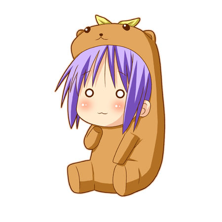 hiiragi tsukasa, capybara-san, and bear tsukasa (lucky star) drawn by minami_(colorful_palette)
