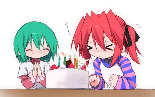 kobayakawa yutaka and iwasaki minami (lucky star) drawn by kuroba_u