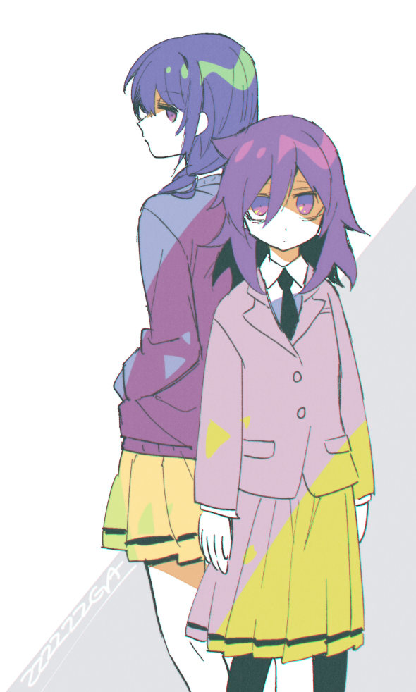 kuroki tomoko and tamura yuri (watashi ga motenai no wa dou kangaetemo omaera ga warui!) drawn by gaa_(butsugen)