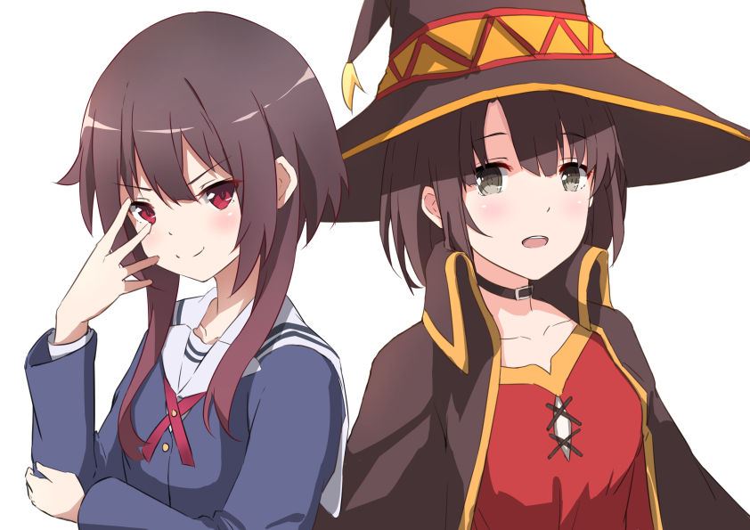 megumin and katou megumi (kono subarashii sekai ni shukufuku wo! and 1 more) drawn by kagarino_hikaru