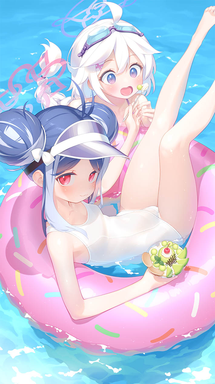 fubuki and kirino (blue archive) drawn by gayarou and gennosuke