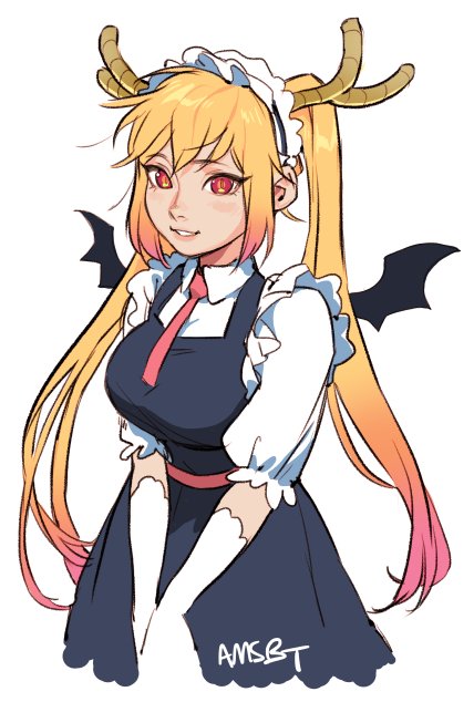 tohru (kobayashi-san chi no maidragon) drawn by manda_schank