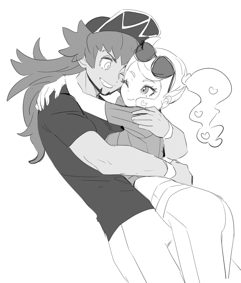 leon and sonia (pokemon and 1 more) drawn by dede_(qwea_00000)