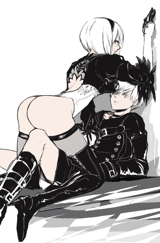 2b and 9s (nier and 1 more) drawn by tomo_(552252)
