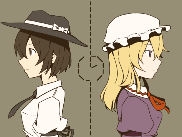 usami renko and maribel hearn (touhou) drawn by kawashina_(momen_silicon)