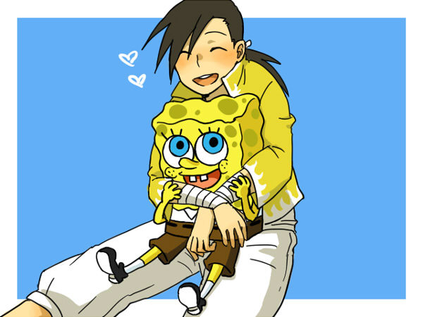 spongebob squarepants and ling yao (fullmetal alchemist and 1 more) drawn by nyo_(couch_tomato)