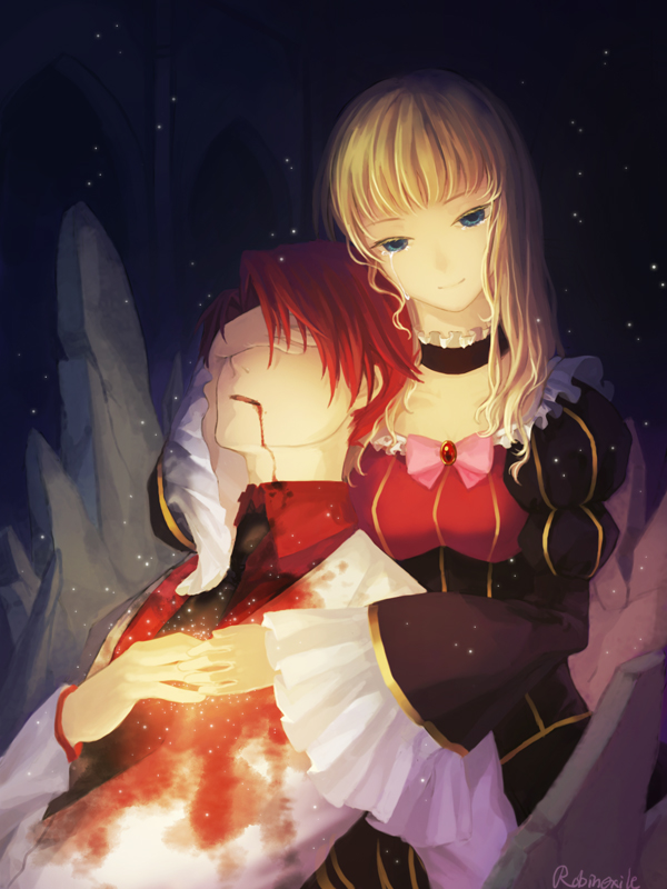 beatrice and ushiromiya battler (umineko no naku koro ni) drawn by robinexile