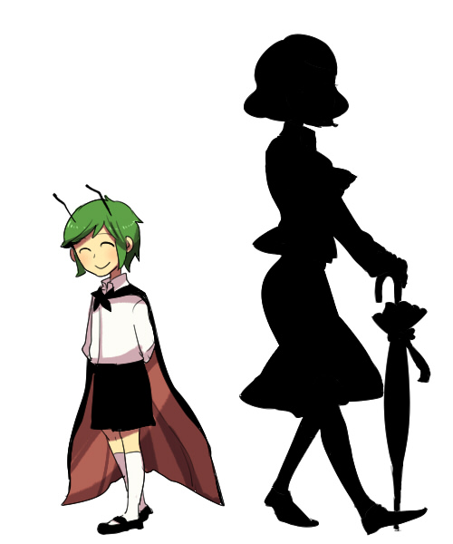 kazami yuuka and wriggle nightbug (touhou) drawn by yoshio_(440)