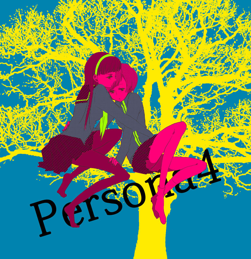 satonaka chie and amagi yukiko (persona and 1 more) drawn by yui_(marine-drive)