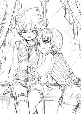 hakuryuu and shuu (inazuma eleven and 1 more) drawn by tobi_(one)