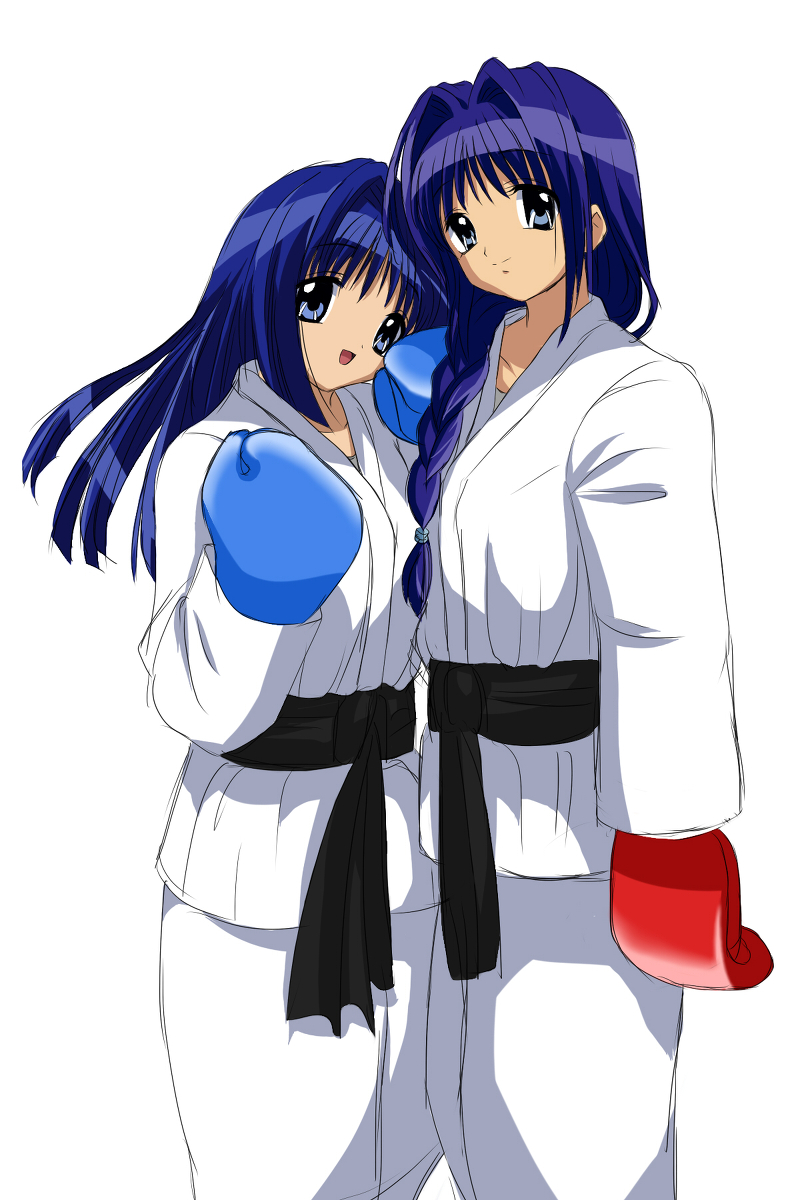 minase nayuki and minase akiko (kanon) drawn by glow_(g10w)