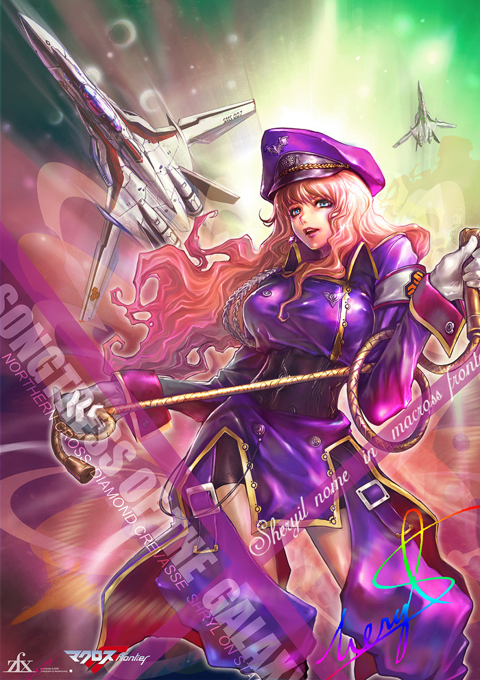 sheryl nome and vf-25 (macross and 1 more) drawn by jay_b_lee