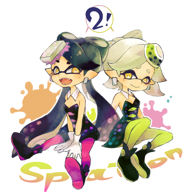 callie and marie (splatoon and 1 more) drawn by sen1986