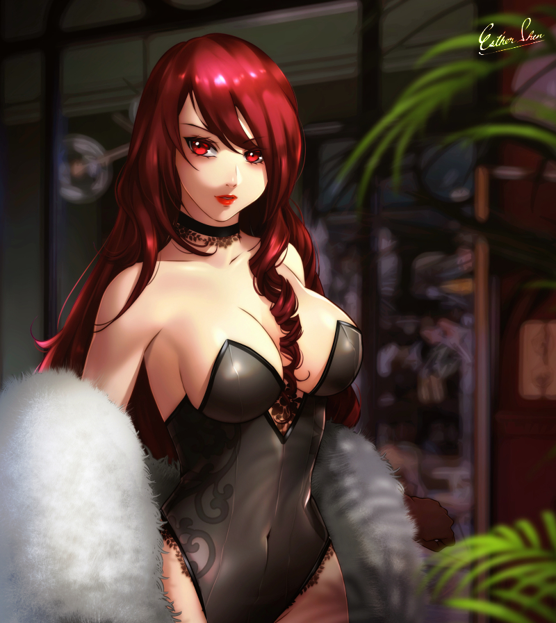 kirijou mitsuru (persona and 1 more) drawn by esther_shen