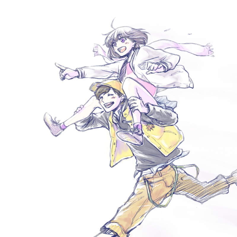igasaki fuuka and matsuo nagi (super sentai and 1 more) drawn by kitamura_shizuma